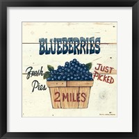 Framed Blueberries Just Picked