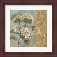 Framed 'Hydrangea on Soft Blue' border=