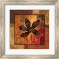 Framed 'October Leaf IV' border=