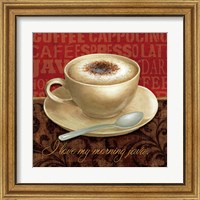 Framed 'Coffee Talk I' border=