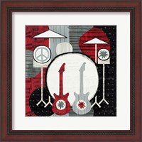 Framed 'Rock 'n Roll Drums' border=