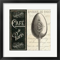 French Menu I Framed Print