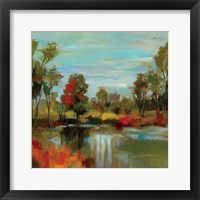 Framed Hidden Pond Hues I