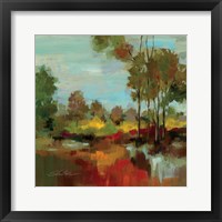 Framed 'Hidden Pond Hues II' border=