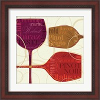 Framed 'Colorful Wine II' border=