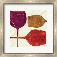 Framed 'Colorful Wine II' border=