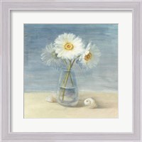 Framed 'Daisies and Shells' border=