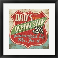 Framed Mancave IV - Dads Repair Shop