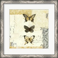 Framed 'Golden Bees n Butterflies No. 2' border=