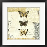 Framed 'Golden Bees n Butterflies No. 2' border=