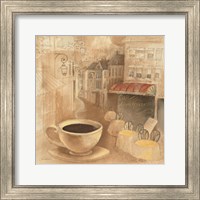 Framed 'Cafe de Paris I' border=