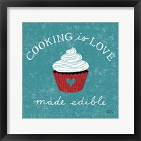 Framed 'Cooking is Love' border=