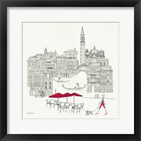 Framed World Cafel IV - Venice Red