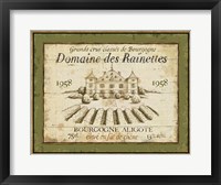 French Wine Label III Framed Print