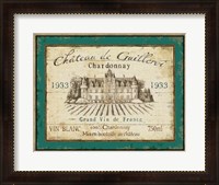 Framed French Wine Label IV