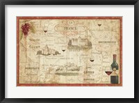 Framed Wine Map