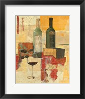 Framed 'Contemporary Wine Tasting III' border=