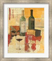 Framed 'Contemporary Wine Tasting III' border=