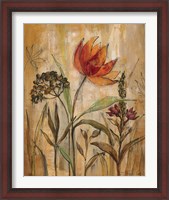 Framed 'Aquarelle Garden I' border=