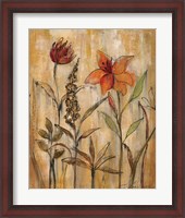 Framed 'Aquarelle Garden II' border=