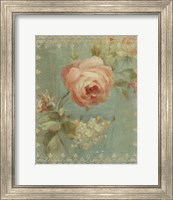 Framed 'Rose on Sage' border=