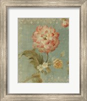 Framed 'Poppy on Sage' border=