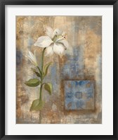 Lily and Tile Framed Print