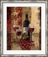 Framed 'Graffiti and Wine II' border=