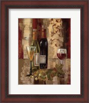 Framed 'Graffiti and Wine III' border=