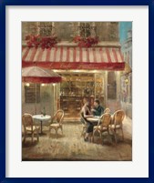 Framed 'Paris Cafe II' border=