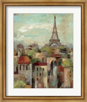 Framed 'Spring in Paris II' border=