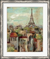 Framed 'Spring in Paris II' border=