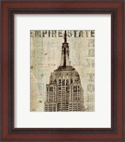 Framed 'Vintage NY Empire State Building' border=