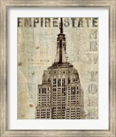 Framed 'Vintage NY Empire State Building' border=