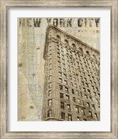 Framed 'Vintage NY Flat Iron' border=