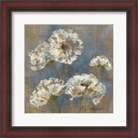 Framed 'Flowers in Morning Dew I' border=