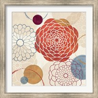 Framed 'Abstract Bouquet I' border=