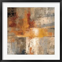 Silver and Amber Crop Framed Print