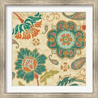 Framed 'Fall Paisley III' border=