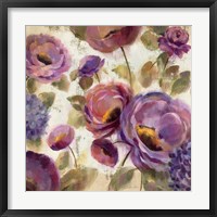 Blue and Purple Flower Song II Framed Print