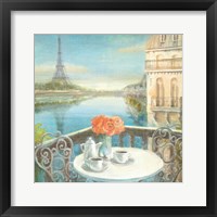 Framed 'Morning on the Seine' border=