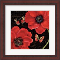 Framed 'Petals and Wings III' border=