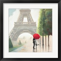 Framed 'Paris Romance II' border=