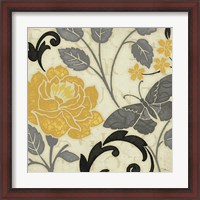 Framed 'Perfect Petals I Yellow' border=