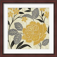 Framed 'Perfect Petals II Yellow' border=