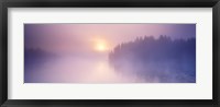 Framed Fog over a river at dawn, Vuoksi River, South Karelia, Finland