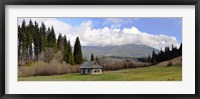 Framed Old wooden home on a mountain, Slovakia