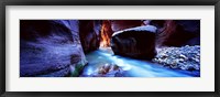 Framed Virgin River at Zion National Park, Utah, USA