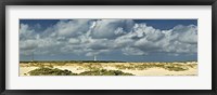 Framed Clouds over the beach with California Lighthouse in the background, Aruba