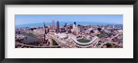 Framed Aerial View Of Jacobs Field, Cleveland, Ohio, USA